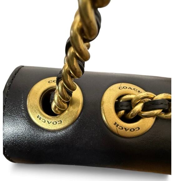 COACH Madison Convertible Shoulder Bag Refined Calf Leather in Black - Picture 6 of 16